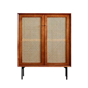 DYecHenG Credenza Rattan Governo di immagazzinaggio Credenza Buffet Gabinetto for Sala da Pranzo casa Cucina Soggiorno per Soggiorno Camera da Letto corridoio (Color : Brown, Size : 100x80x40cm)