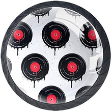 Dischi in vinile fuso con gocce Pomelli per Porta Set di 4 Pomelli per Mobili Manopole per Cassetti Cucina Armadio Vetro