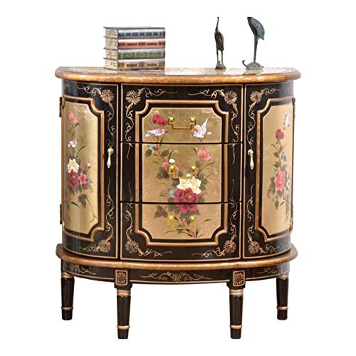 ZFF Armadio Portico Cinese, Retro Comodino Verniciato, Armadio di stoccaggio Soggiorno, Decorazione della casa