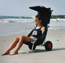 Eckla Beach Rolly con tettuccio parasole, colore: verde oliva/Beige/lunghezza: 70 cm/larghezza 68 cm/altezza: 110 cm/Peso: 5,2 kg