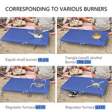 Tavolo termico pieghevole Tovelent o singolo bruciatore 1 unità, multiuso leggero, compatibile con 4 tipi di bruciatori, facile da trasportare (blu)