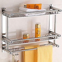 TYXL Bathroom Shelves Moderno Creativo Argento a Tre Piani 1 Bagno in Acciaio Inox Bagno Rack/Rack/Appendere a Parete