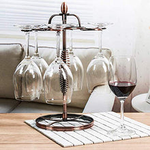 Wine Rack, Wine Rack calice titolare creativo autonomo contatore del vino del calice di vetro Scaffale con 6 ganci Bronze Display Stand Rack WTZ012