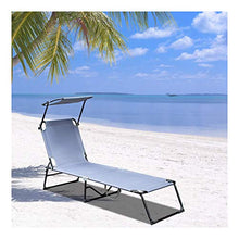 tayer 2pcs Lettino Prendisole da Giardino Pieghevole, Lettino a Sdraio per Prendere Il Sole,per la Piscina sulla Spiaggia Patio Esterno capacità di carico da Campeggio 240LB (Grigio)