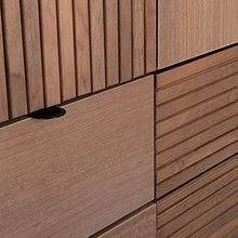 Meubletmoi - Armadio in legno rigato, con 3 ante e 4 cassetti e 1 appendiabiti, Braga 4325