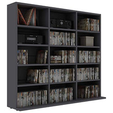 Tidyard Armadio Porta CD/Dvd con Scomparti Aperti, Armadio per Casa e Ufficio, Armadio in Truciolato 102x16x89,5 cm