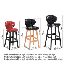 Ljings - Sgabello da bar da bar con schienale imbottito per sedie ergonomiche, per tavoli da lavoro, con struttura naturale, colore: nero