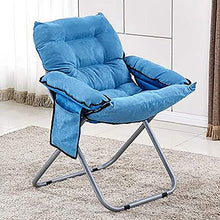 XLYYHZ Poltrona da Salotto Pieghevole Zero Gravity, Poltrona da Sole, Adatta per Soggiorno, Camera da Letto, Giardino, Balcone, per riposare, Blu