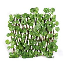 Proiezione di foglie artificiali – Recinzione di foglie di simulazione regolabile, rete di recinzione, foglie in rattan, recinzione decorativa per casa, matrimoni, giardino, balcone, decorazione