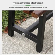 GaoF Panchina da Giardino con terrazza Panchine da Esterno per Il Tempo Libero, panchine da Cortile in ghisa Resistente alle intemperie e Legno massello, panchina da Giardino Decorativa 2-4