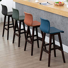 XEWNEGTZI Sgabelli da Bar Semplici Sedie da Bar in Legno Massello, con Cuscino in PU E Schienale Curvo, per Cucine Domestiche, Pub, Sgabelli Alti, Carico 160 kg (8 Misure, 72 Cm)(Color:Rosso)