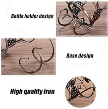 Tabletop Free Standing Wine Rack Display Iron Retro Wine Bottle Holder Stand for Bar, Wine Cellar, Basement, Cabinet, Pantry Portable Modern Minimalist Design for Wine Lovers