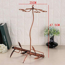 LDM Portabottiglie per Vino, portabottiglie in Ferro da appoggio in Metallo, 2 capacità per Bottiglie e 6 calici per mensola per Vino 25 * 25 * 48 cm