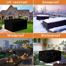 WZDD Copertura Mobili da Giardino Rettangolare 90x90x90cm, Copertura Tavolo Giardino Impermeabile, Telo Copertura Tavolo Esterno Quadrato, Copritavolo da Giardino Resistente allo Strappo