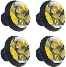 Japanese Traditional Fans Pomelli per Porta Set di 4 Pomelli per Mobili Manopole per Cassetti Cucina Armadio Vetro
