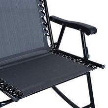 Outsunny Set Tavolino e Sedie da Giardino Pieghevoli e a Dondolo per Esterno, Balcone, Terrazzo, Grigio