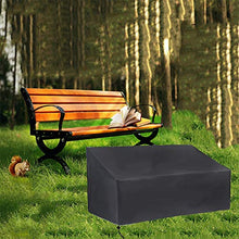 BESTINE Copertura per panca da giardino 2/3/4 posti, antivento, antivento e anti-UV, resistente agli strappi, tessuto Oxford 210D, colore nero, copertura per panca da patio