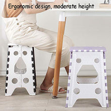 Compatto e Facile da riporre, Sgabelli Antiscivolo per Cucina, Bagno, Bambini, Adulti, Sgabello Pieghevole, Sgabello Pieghevole in plastica con Manici, ripiano Superiore Antiscivolo Verde.
