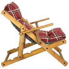 Totò Piccinni Poltrona Sedia Sdraio Harmony Relax in Legno Pieghevole 3 Posizioni (Scozzese Bordeaux)