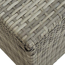 BIGTO - Scatola portaoggetti da Giardino, Impermeabile, in polyrattan, 117 x 50 x 58 cm
