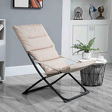 WUTONG Lettini da Giardino e poltrone reclinabili Cuscino Comfort all-in-One Imbottito Sedia Relax da Lettura Pieghevole Mobili da Balcone Sedie Pigre