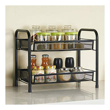 LYM &ripiano di stoccaggio Mensole da Cucina, Tavolo di stoccaggio for la casa Rack di stoccaggio Rack Multifunzione - Doppio Strato Scaffale di Finitura