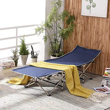 Royal Blue Pieghevole Letto Assomentazione Singolo Letto Pianta Pigri Lazy Camp Camp Bed Office Pranzo Pranzo Artifatto con Cuscino in Cotone in Pelle Scamosciata Rimovibile Head A