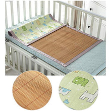 MBY Materassino in bambù, Bambino Bambini Cartone Animato Seta Ghiacciata Doppia Faccia Scuola Materna Pisolino Stuoia Carbonizzato bambù (Size : 50×120cm)