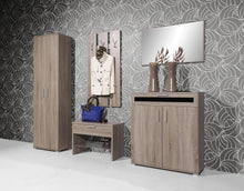 Germania AZ 3027-167-Sgabello/scarpiera, 76 x 53 x 35 cm, in Rovere Scuro Decor