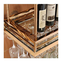 MFLASMF European Style Stainless Steel Hanging Wine Rack, Bar Wine Rack Upside Down, Goblet Rack, Simple Wine Rack, Hanging Cup Rack (Color : Gold, Size : 80 * 35cm)