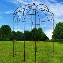 Outour®, gazebo a 4 lati a forma di gabbia per uccelli; traliccio ad arco in ferro battuto; gazebo, supporto per piante, viti e fiori