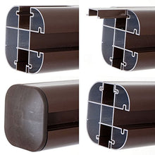 Mendler Pannello supplementare frangivento Privacy Sarthe WPC Alluminio Premium 185cm Marrone