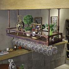 Leifeng Tower Classico Wine Rack Materiale Ferro Battuto Hanging Wine Rack casa Wine Bar Bar Capovolto Calice Display Stand (Color : Bronze)