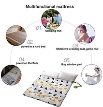 Pieghevole Materasso Tatami Stuoie Bed Ground Materasso Letto Futon Matrimoniale Dormitori Campeggio Firm Cotone Futon Portatile Fodera (Cuscino non incluso) / 100x200cm