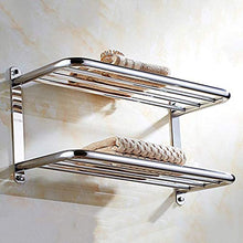 JSMY Mensola portasciugamani Portasciugamani Porta Asciugamani Doppio in Acciaio Inox 304 Porta Asciugamani 57CM Fila di Asciugamani Portasciugamani a Parete Barra portasciugamani dell'hotel Supp