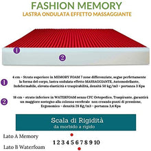 EVERGREENWEB Materasso singolo 80x190 in MEMORY FOAM & Waterfoam ORTOPEDICO alto 22 cm con Cuscino Letto GRATIS Lastra Massaggiante, Rivestimento Bianco SFODERABILE per Reti e Letti
