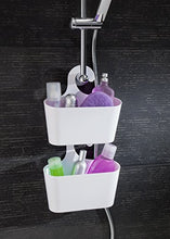 toyma Set di 2 robusti cestini portaoggetti universali da appendere per bagno, doccia, cucina, cantina, WC, garage, ecc. in azzurro