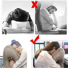 Mhwlai Cuscino da Viaggio Gonfiabile, Tup + Poliestere Cuscino Studente Ufficio Cuscino Cuscino Pisolino Sonno A Lunga Percorrenza in Treno Aereo Cuscino,A