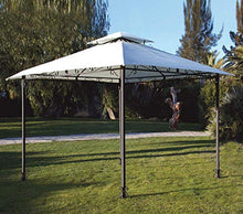 Top Telo di Copertura per Gazebo Ricambio 3x3mt Ecrù con Airvent aggancio spigoli Solo Telo