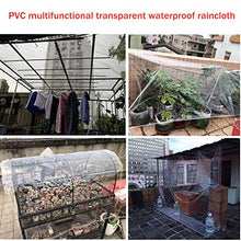 Trasparente PVC Telone Telo 0.35mm PVC Film,Impermeabile Esterno Teloni per Giardino,Barche,Tenda da Pioggia per Camera Sole/Finestra/Balcone/Copertura Vegetale/Pergola,con Asola (2x4m/6.6x13ft)