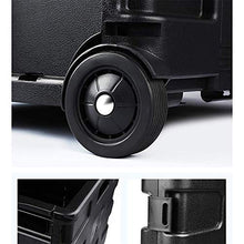 LIUJIE Carrello Utility con Carrello Pieghevole a Due Ruote con Scatola di immagazzinaggio del Tronco del Carrello Auto Leggero e Portatile, con Sedile, Peso Leggero, Nero,Nero
