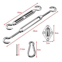Fanaticism  - Accessori di fissaggio per parasole, set per montaggio quadrangolare in acciaio inox