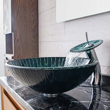 Yxx max -Lavabo Bathroom Lavandino, controsoffitto Bagno vanità del Vaso temperato Bacino del dispersore di Vetro Bacino di Vetro d'Arte Lavandino del lavabo (Size : Basin+Accessories+Faucet)