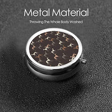 Azawakhs - Scatola rotonda per medicine, portatile, mini pillole, dispenser per tasca, borsa da viaggio, idea regalo