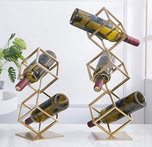 FAGavin Cremagliera del Vino Modello Stanza d'oro di Fascia Alta Modello Creativo Ornamenti in Ferro Battuto Multi-Strato Cremagliera del Vino UVA Soggiorno Vino Cremagliera Vino