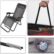 ZSWQ Sedie Anti gravità Corda Sedia A Sdraio Ricambio Corda, per Sedie Zero Gravity, Sedie da Giardino, Sdraio da Esterno, 8PCS (Nero)