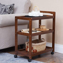WangQ Cucina Rack in Legno Mobile Multifunzionale Mobile Soggiorno Camera da Letto 59X35X73cm 2 Colori carrellino Cucina (Color : Bronze)