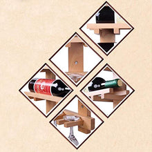 PZW Cremagliera Del Vino Semplice e Creativa Portabottiglie in Legno Massello Stile Semplice Appeso a Parete Portabottiglie per Vino Decorazione Bar Caffetteria