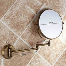 Specchio da Trucco, Specchio Ingranditore, Bagno 3X Ingrandimento Doppio Lato, 20 cm Doppio Faccia Specchio a Parete, Specchio da Parete Girevole e Rotondo, Allungabile, per Bagno, Spa, Hotel