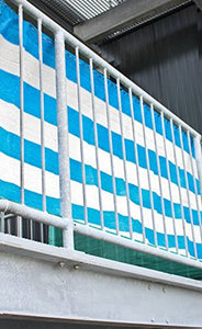 Mojawo Visione Custodia Bianco/Blu per Balcone in polietilene 130 G/M³ plastica 500 x 90 cm